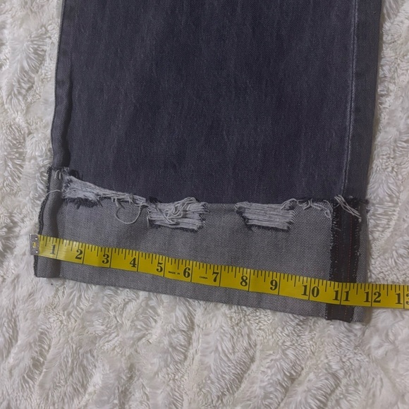 ALICE + OLIVIA Women’s Distressed High Waist Raw Cuffed Boyfriend Jeans - Picture 16 of 16